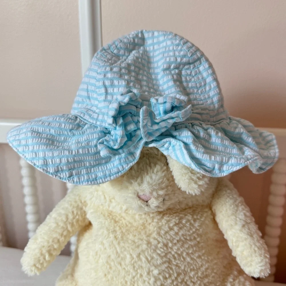 Blue and White Stripe Gymboree Sun Hat